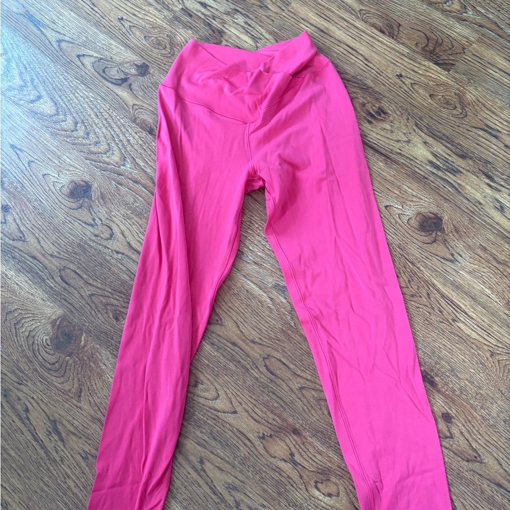 Aerie pink crossover leggings